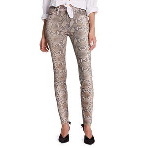 NWT hudson leather barbara high waist skinny in laurel python